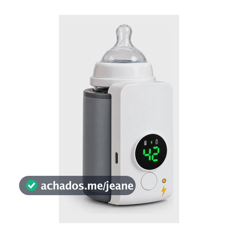 Aquecedor De Mamadeira Sem Fio Digital Portátil Recarregável