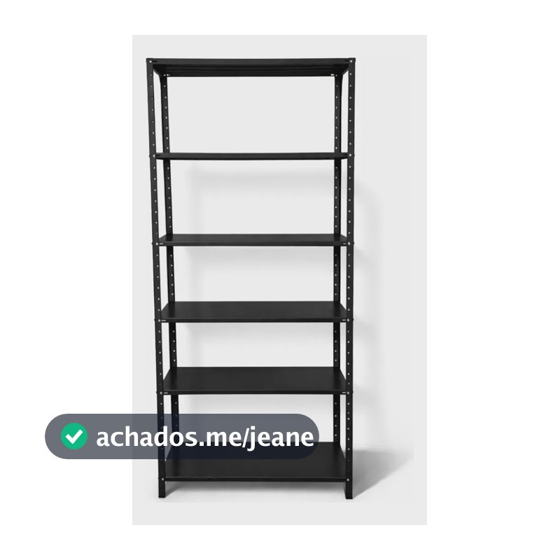 Estante Armário Aço 40cm Multiuso 6 Bandejas Preto Até 180kg Preto