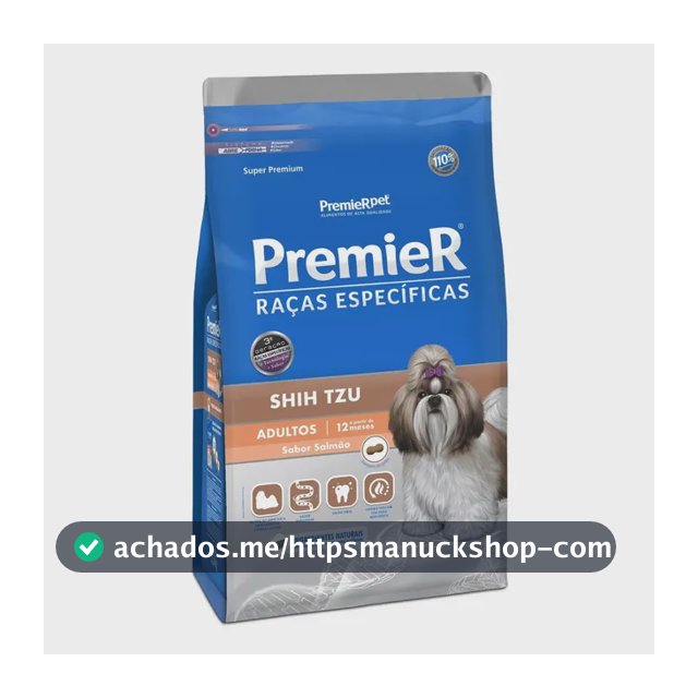 Alimento Premier Raças Específicas Shih Tzu Raças Específicas Shih Tzu para cão adulto de raza pequena sabor salmão