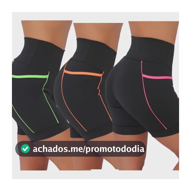Kit 3 Bermudas Ciclista Feminina Com Bolsos Laterais