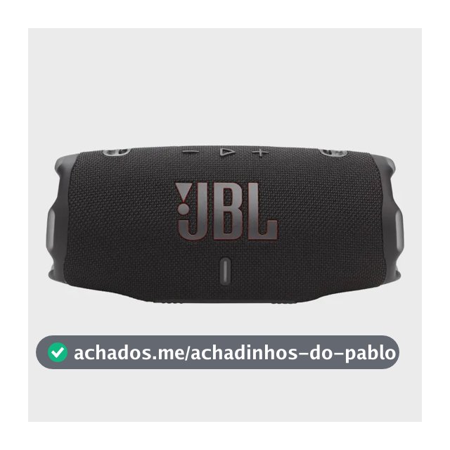 Caixa De Som Jbl Charge 6 Bluetooth Preto Original