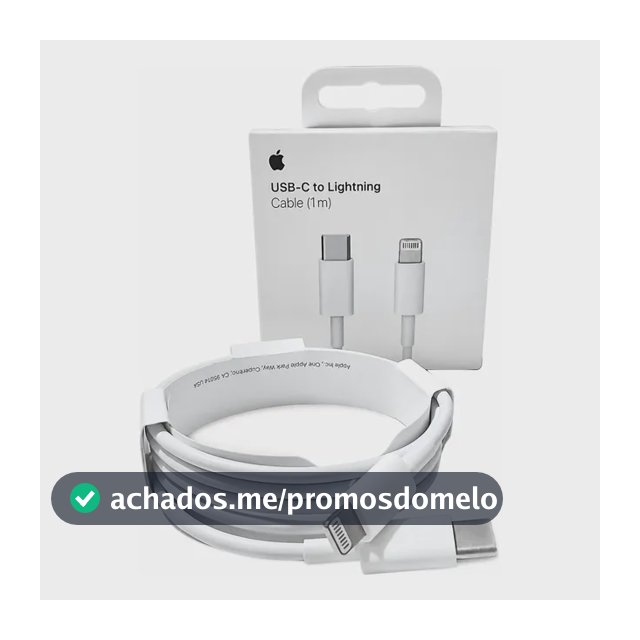 Cabo Carregador Lightning / Tipo C Original Apple 1 Metro Branco