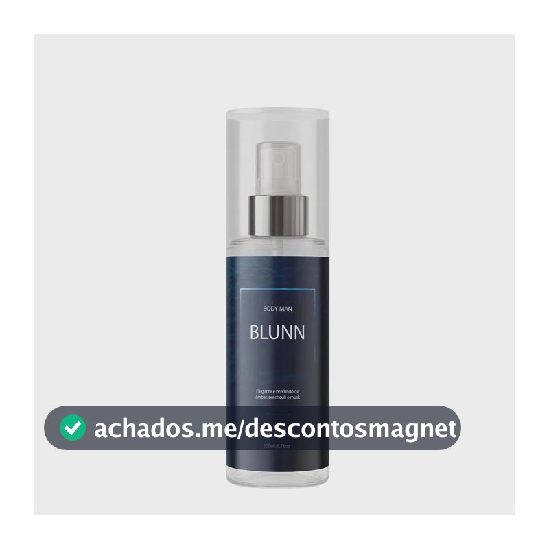 Body Splash Masculino Blunn 200ml By Primacial - Perfume Floral Cítrico