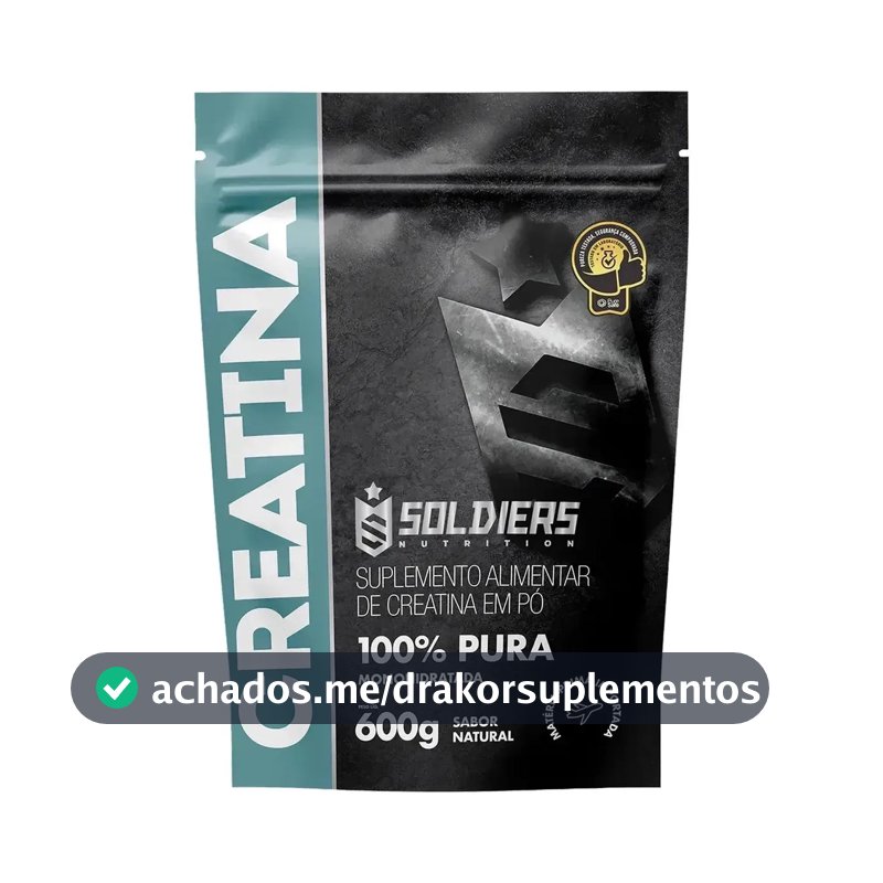 Creatina Soldiers Nutrition em pó Sem sabor x 600g