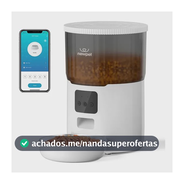 Comedouro Automático 4L Newpet Para Cães E Gatos Com Voz E App