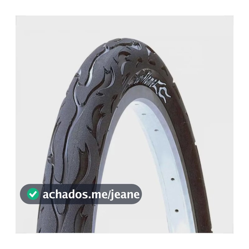 Pneu Kenda Flame 26 X 2.125 Balão Slick Bike Fogo Preto