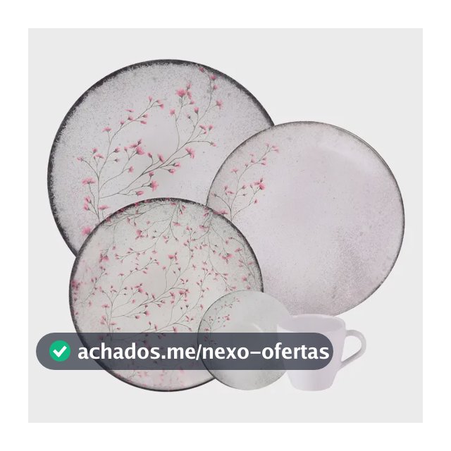 Aparelho de Jantar Tramontina Floralis Porcelana 20 peças