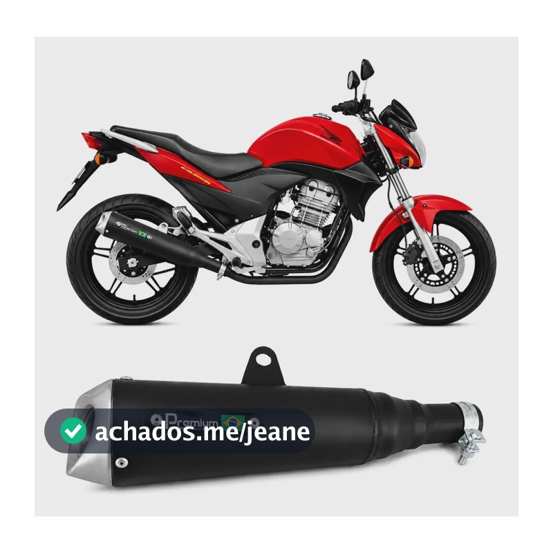 Escapamento Cb 300r 2009 Até 2015 Cb300 Esportivo Preto Mot