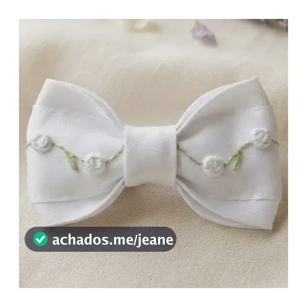 Presilha De Cabelo Ca Atelier Laço Amélie Branco