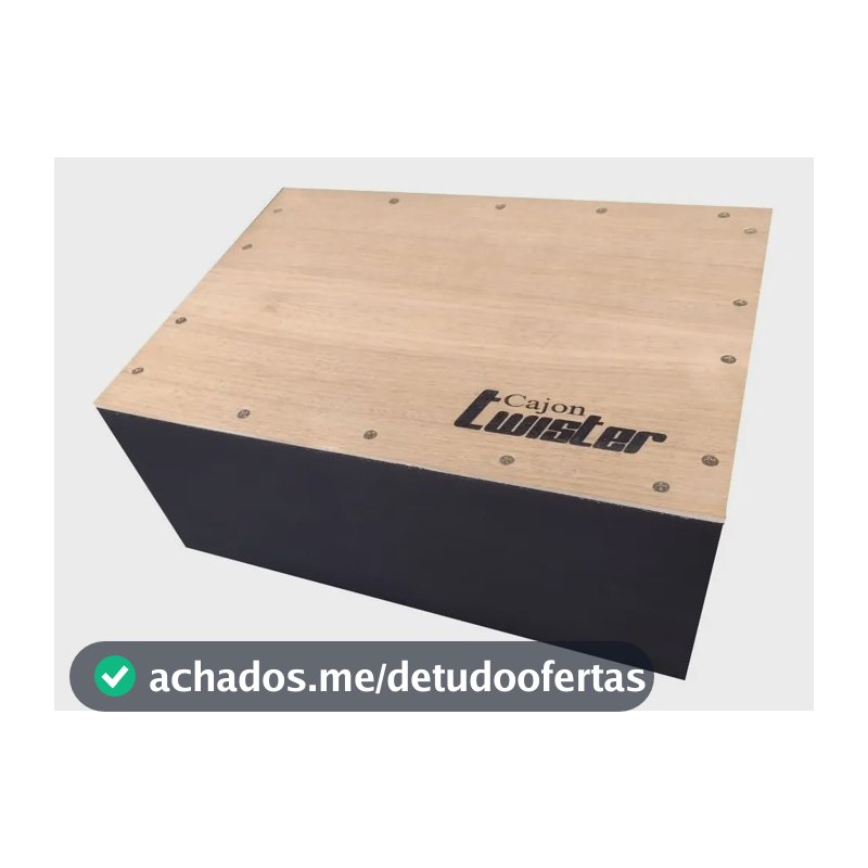 Cajon Eletroacústico Twister Colo/Mesa MDF C/ Esteira Cerejeira Marfim