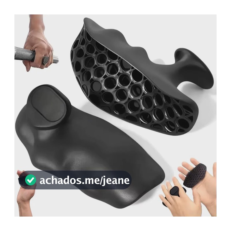 Luva Musculação Academia Hand Grip Protetor Treino Mão Calos Preto Liso Universal