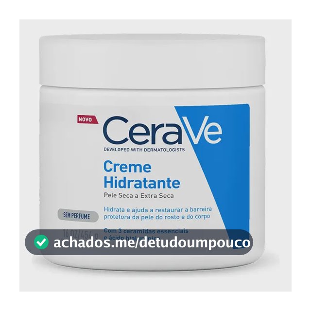 Creme Hidratante Corporal e facial para Pele Seca a Extra Seca Sem Perfume 454g CeraVe