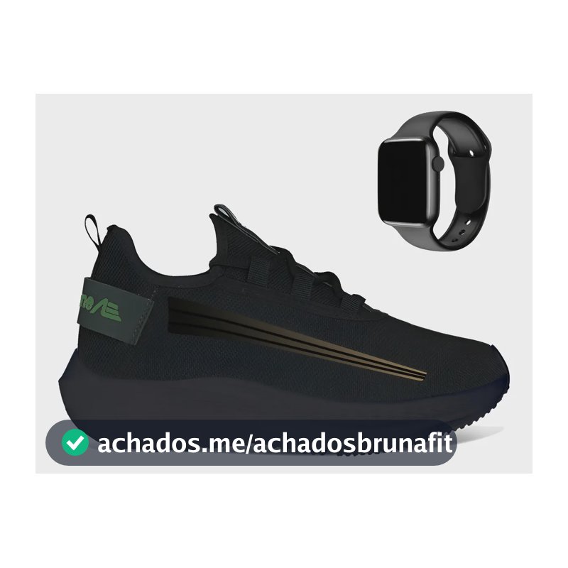 Tênis Masculino Treino Academia Caminhada + Relógio Digital Preto/dourado 41