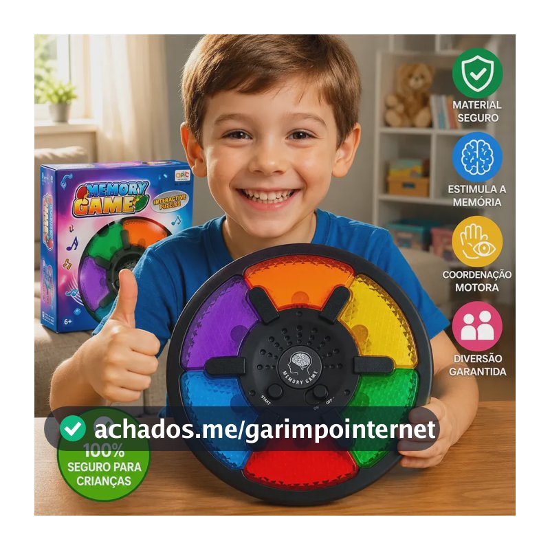 Jogo Da Memoria Brinquedo Educativo Sonoro Visual Memory Game Tipo Genius Luz E Som Pura Nostalgia