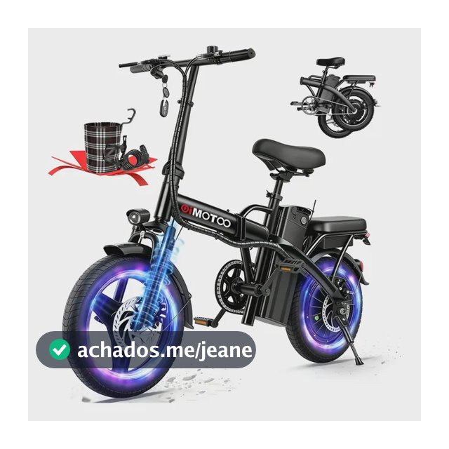 Oimotoo S6 Bicicleta Elétrica Dobrável 450w-35km-40km/h Preto