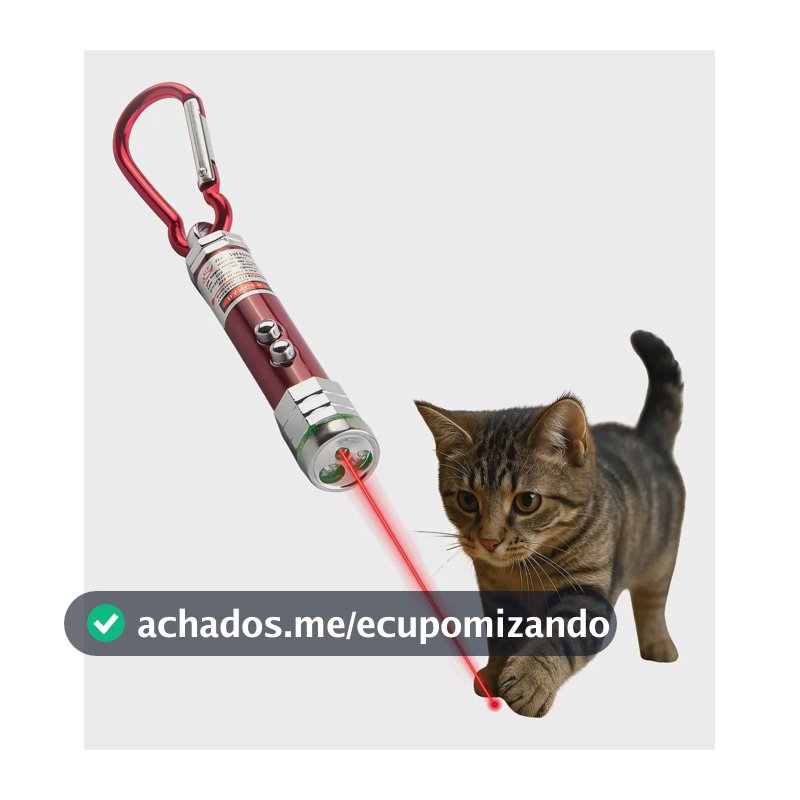 Brinquedo Pet Gatos Cachorros Laser Interativo Anti Stress Cat Lanterna 3 Em 1 Chaveiro Enelpe
