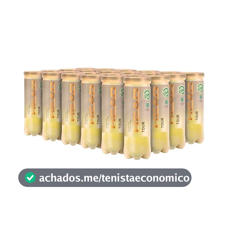 Bola De Tênis Head Tour - Caixa Com 24 Tubos 72bolas