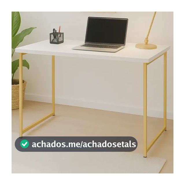 Escrivaninha Industrial 90cm Mesa Estudo Aparador  Aço Mdf