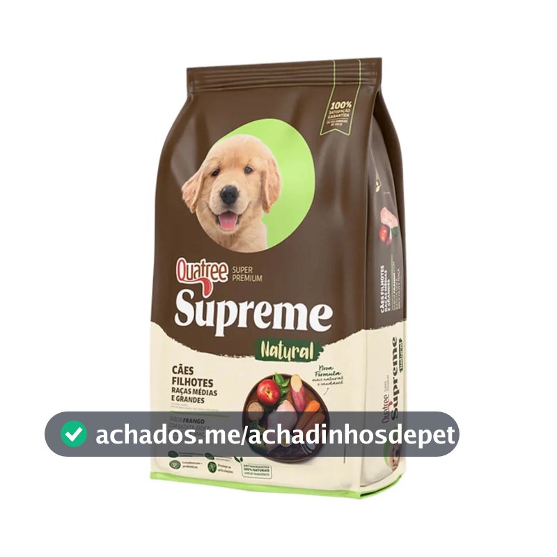 Alimento Quatree Super Premium Supreme Para Cão Filhote De Raça Média E Grande Sabor Frango E Batata Doce Em Saco De 10.1kg