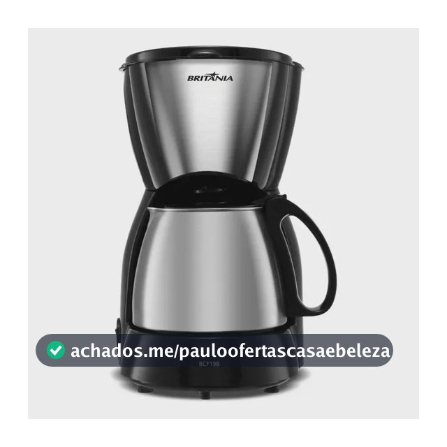 Cafeteira Britânia 18 Cafezinhos Bcf19b Jarra De Inox 550w