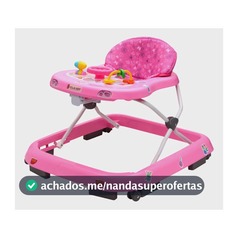Andador Infantil Musical Para Bebê Quick Maxi Baby ROSA