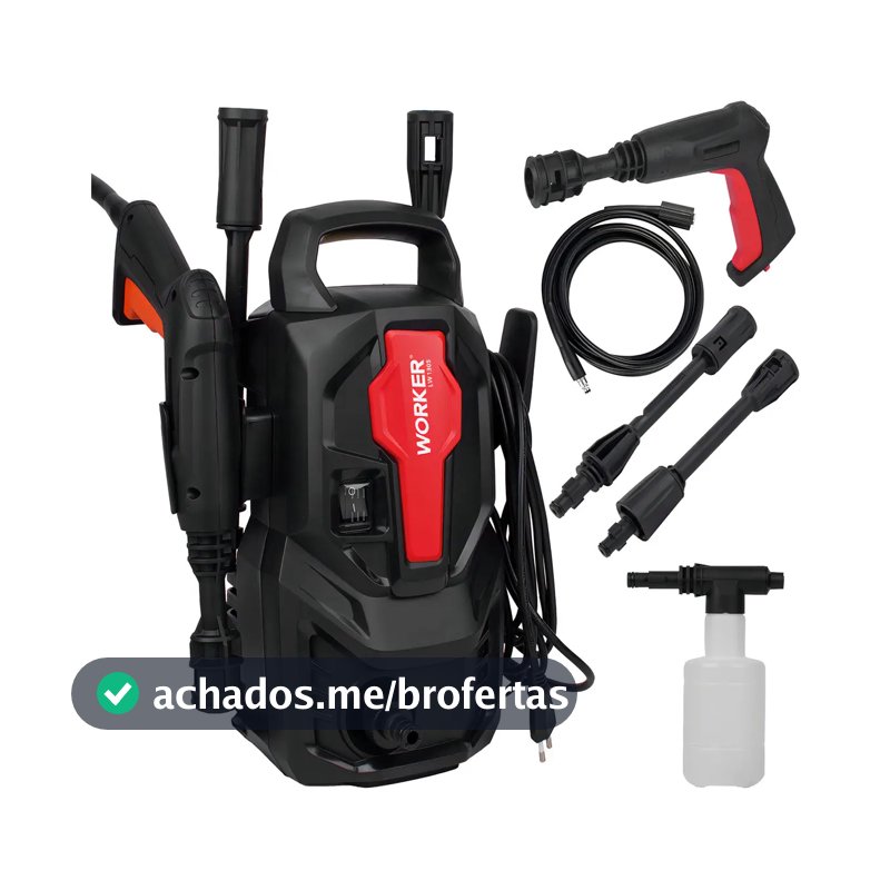 Lavadora De Alta Pressão Potente 1305lbs Kit Shampoo Worker