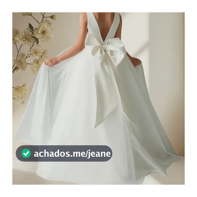 Vestido Infantil Branco Luxo Daminha Festa Florista 1 Ao 10