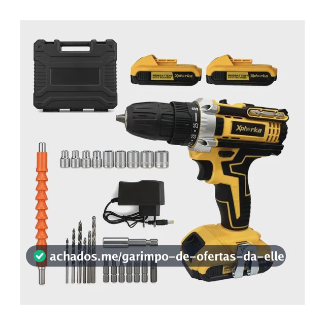 Parafusadeira Furadeira 2 Recarregáveis Baterias 48v Maleta