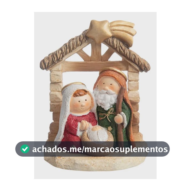 Adorno Presépio Home Style Sagrada Manjedoura 9 Cm