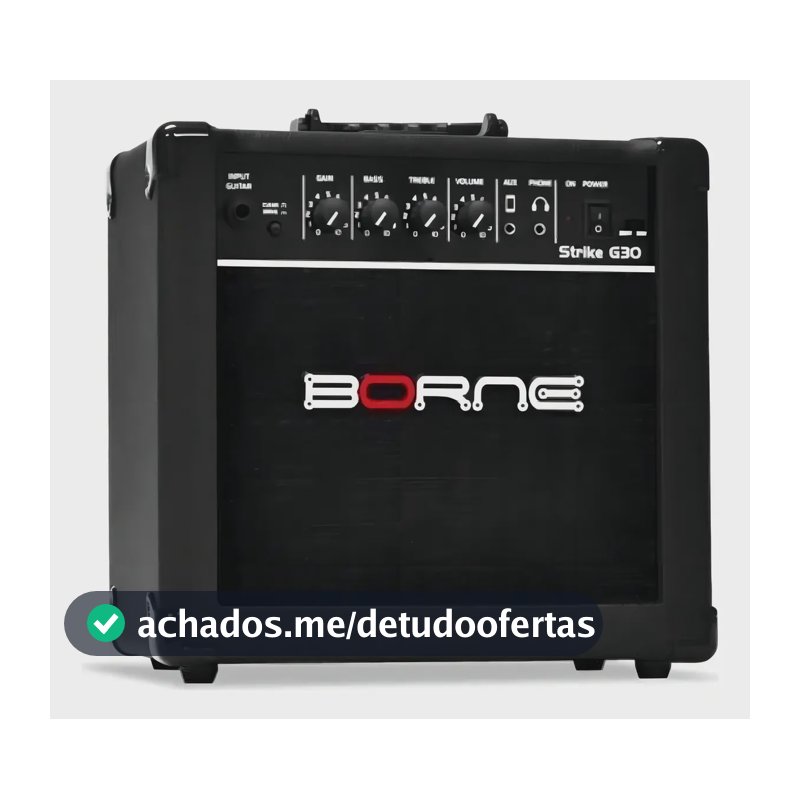 Cubo Amplificador Para Guitarra Borne Strike G30 Preto 15w