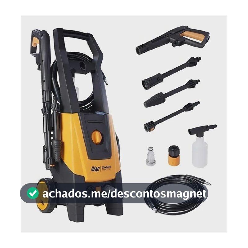 Lavadora De Alta Pressão Wap Combate Turbo 2600 Com Motor De Indução 1700w Amarelo/preto 220v 60 Hz