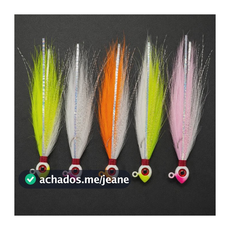 Kit 5 Iscas Jig Olhudo 15g Hunter Jig Premium 15g Variada
