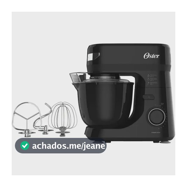 Batedeira Planetária Oster Bowl Inox Obat641 Preta 127v Preto 127v 850w