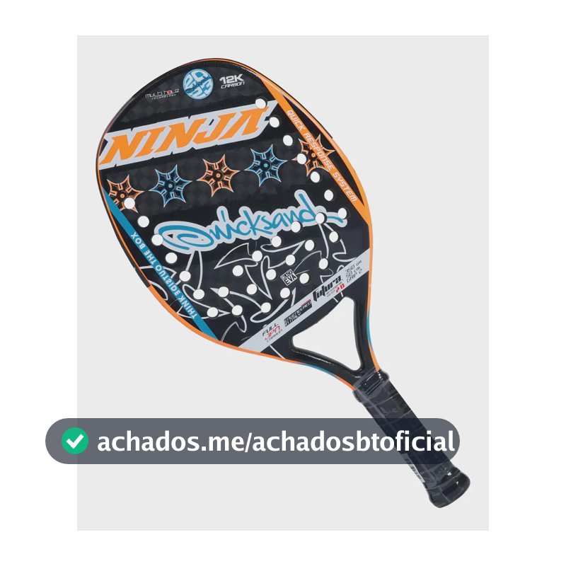 Raquete Beach Tennis Avançada Quicksand Ninja Carbono 12K 345g