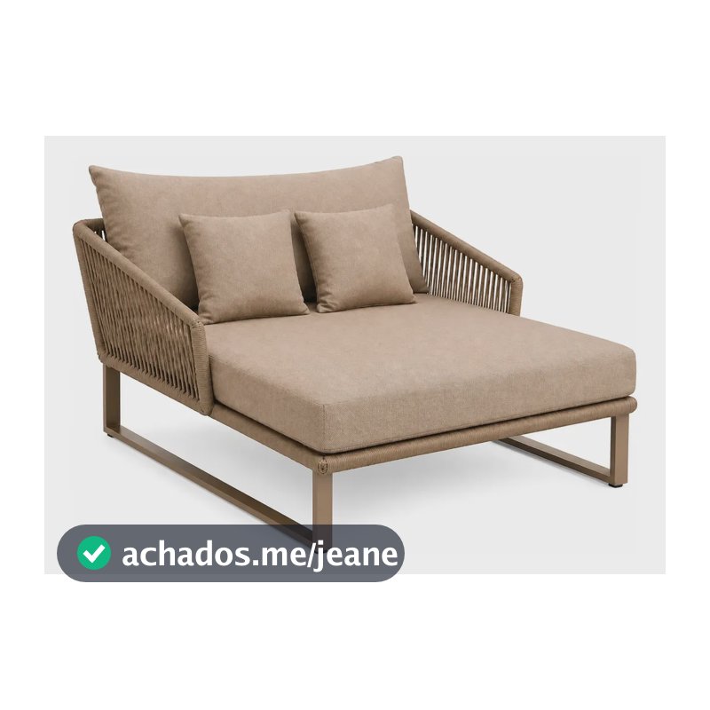 Sofá Chaise Corda Náutica Para Área Interna/externa Rami Liso