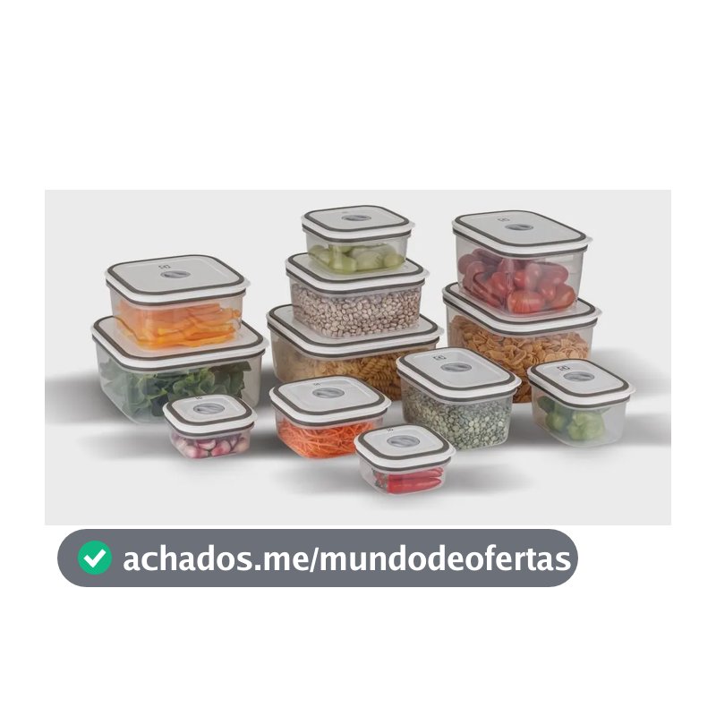 Electrolux Kit 12 Potes Herméticos de Plástico Retangulares