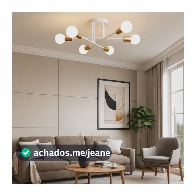 Luminária Lustre Teto Moderno Pendente Para Sala Sputnik