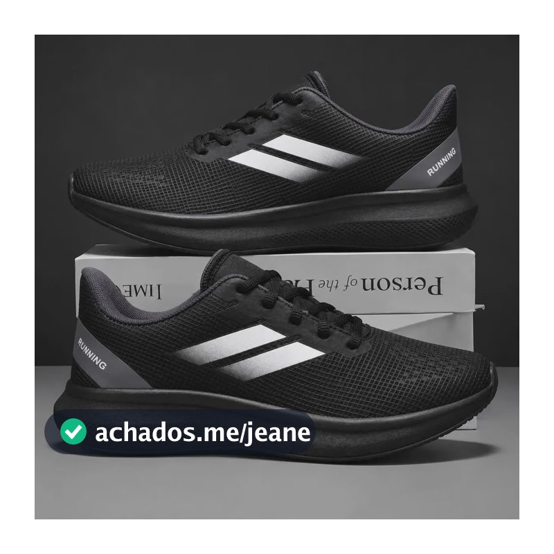 Tenis Academia Masculino Corrida Musculação Caminhada Treino Preto/branco 41