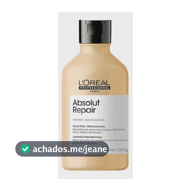 Shampoo Absolut Repair Gold Quinoa 300ml Loreal Profissional