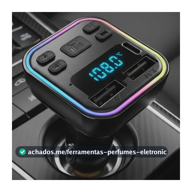 Adaptador Carregador Bluetooth Carro Transmissor Fm Tipo C