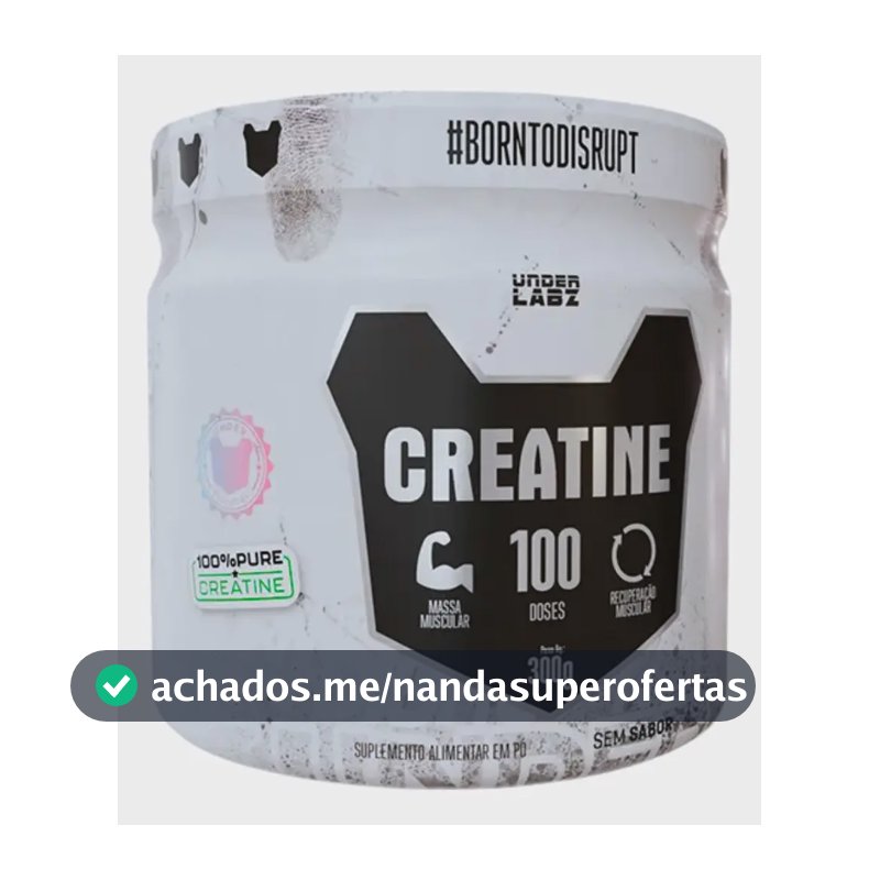 Creatina Monohidratada Under Labz 300g Para Atletas de Alta Performance