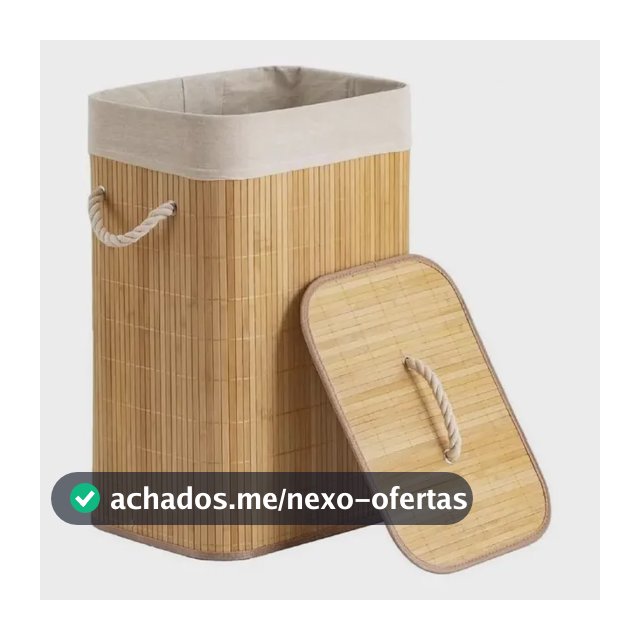 Cesto De Roupas De Bambu 50 Litros Yikasa