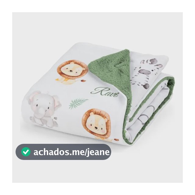 Manta Bebê Personalizada Com O Nome Do Seu Bebe
