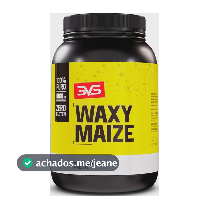 Waxy Maize Natural 1kg - 100% Puro Fonte de Carboidratos de baixo índice Glicêmico - Fornece níveis de energia constantes