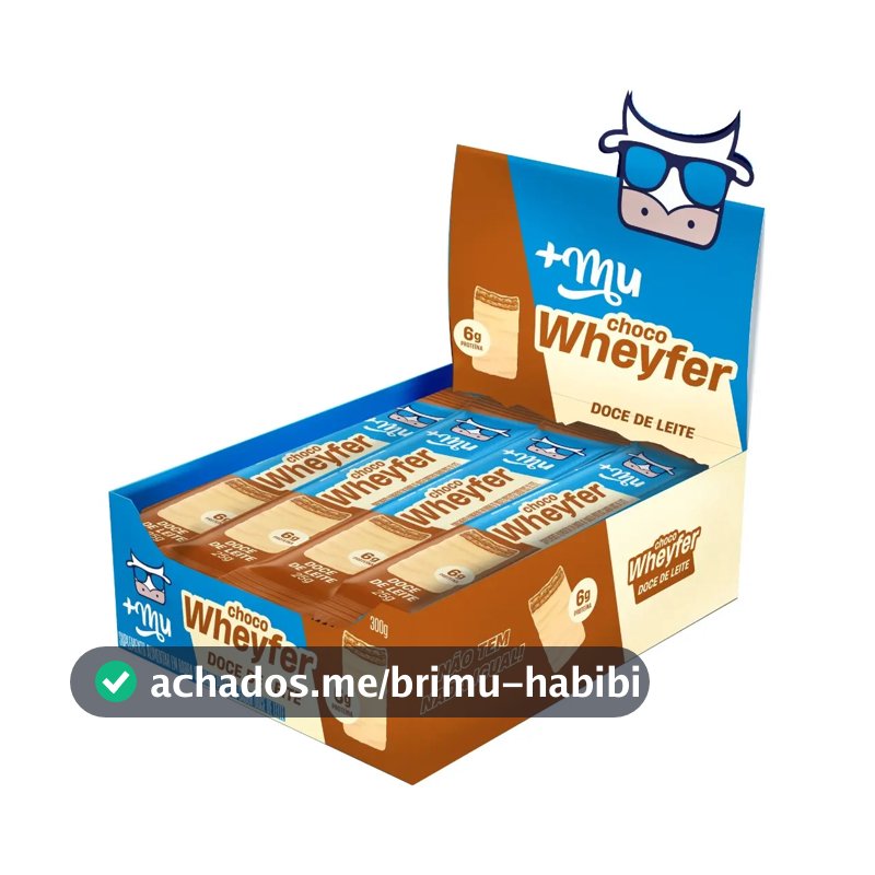 Barra De Proteína +Mu Chocowheyfer Doce de Leite de x 300g 12 un