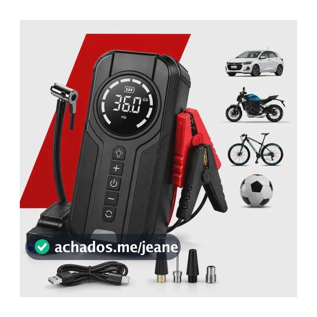 Mini Compressor De Ar Portátil 150 PSI Com Auxiliar De Partida 1500A Inflador Digital Sem Fio Power Bank Lanterna LED Para Carro Moto Bicicleta Bola Emergência Recarregável MidiaFone