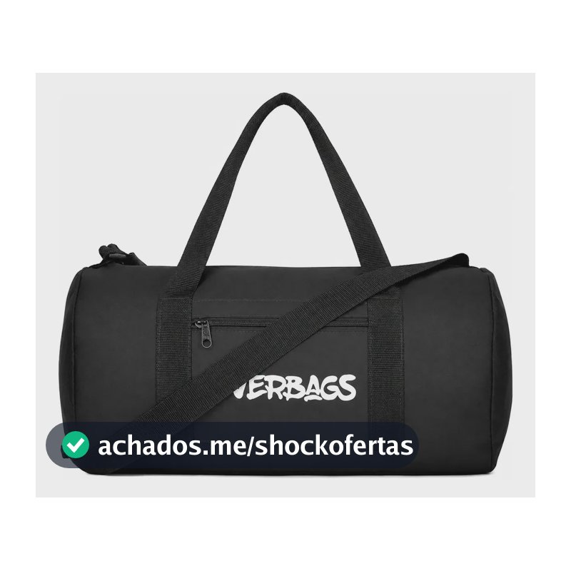Mala Streetbag Treino Bolsa Academia Fitness Multiuso Estilo Esportiva Preta