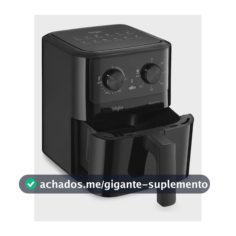 Fritadeira Elétrica Air Fryer Quad Fry 4,2 L,1400w Preto Elgin