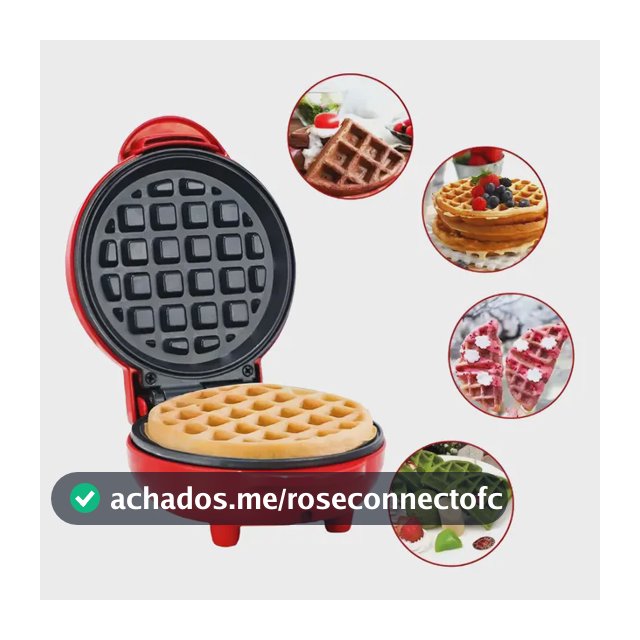 Mini Máquina De Fazer Waffle Panqueca Portátil Elétrica 110v