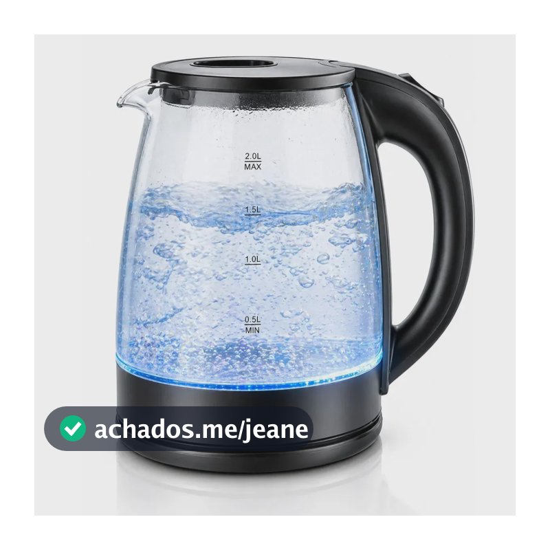 Chaleira Vidro Elétrica Automatica Mirian Home 2l Café Leite